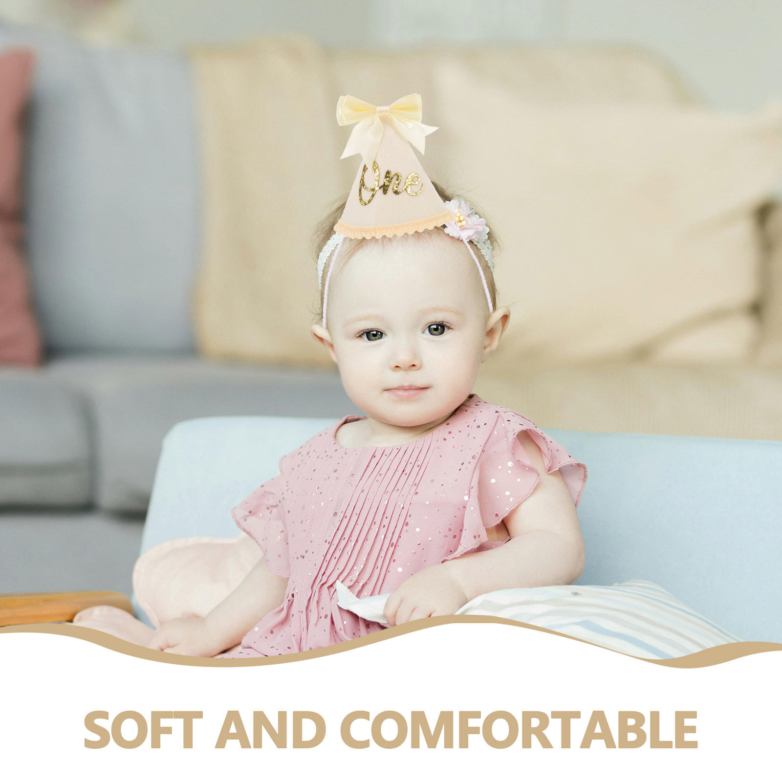 Birthday Hat Felt Bow First Bi - Party Hat Cone recension och pris