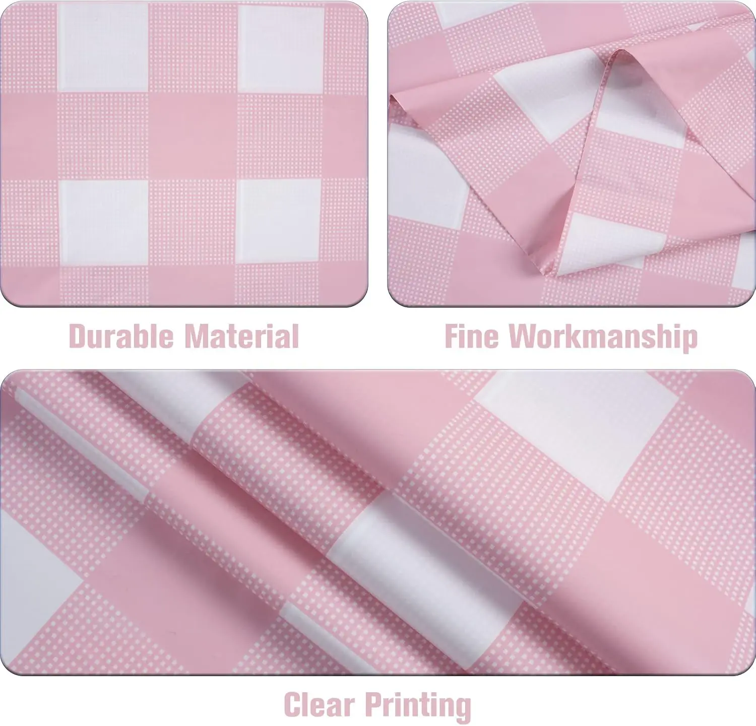 Retro Pink Gingham Tablecloth  - Event Party Shop recension och pris