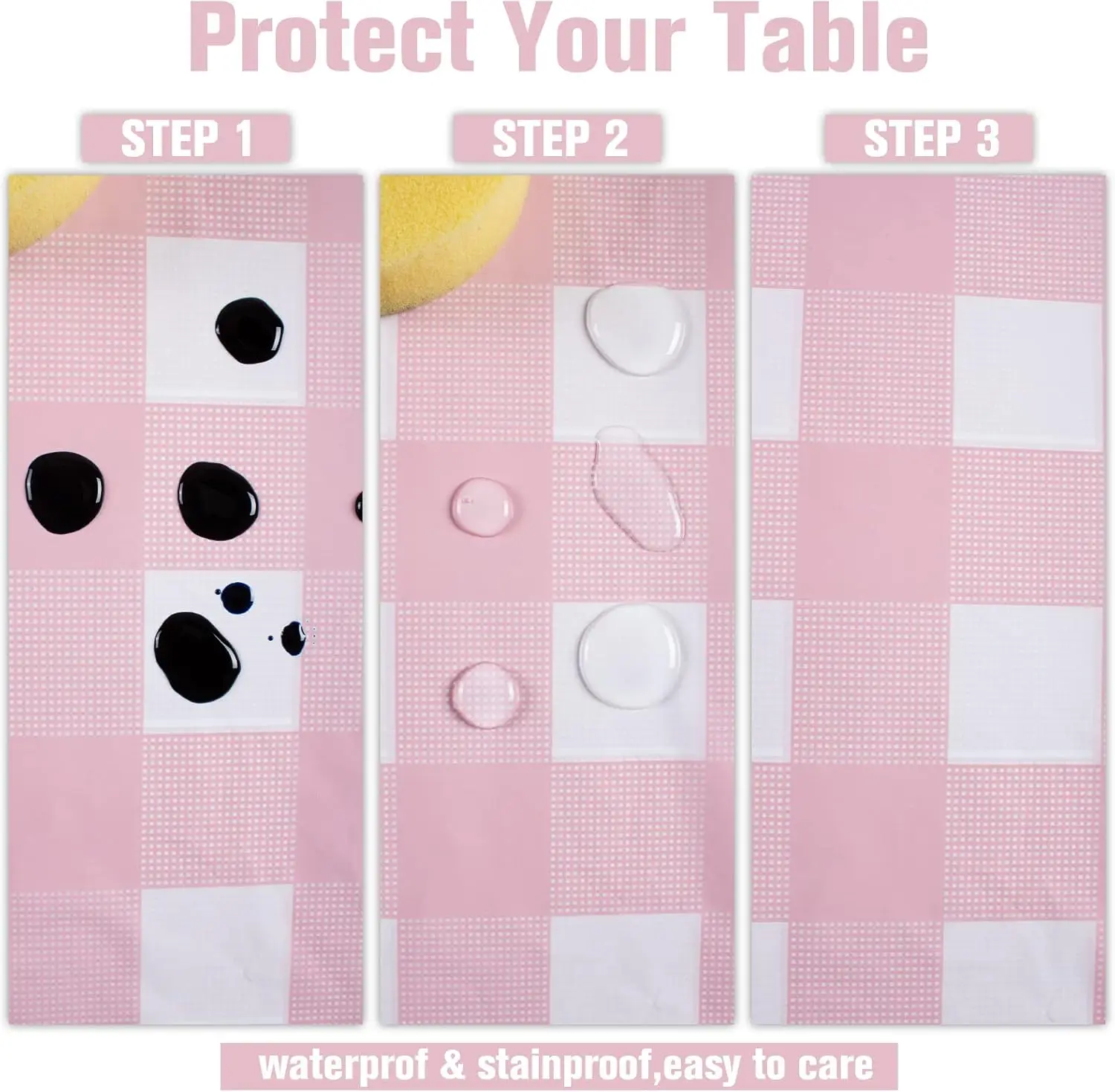 Retro Pink Gingham Tablecloth  - Event Party Shop recension och pris