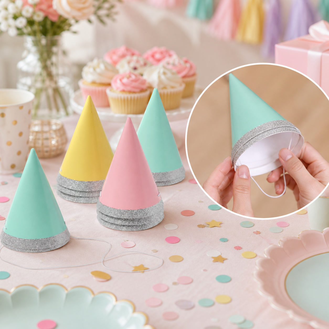 10ct 4 Inch Mini Glitter Party - Party Hat Cone recension och pris