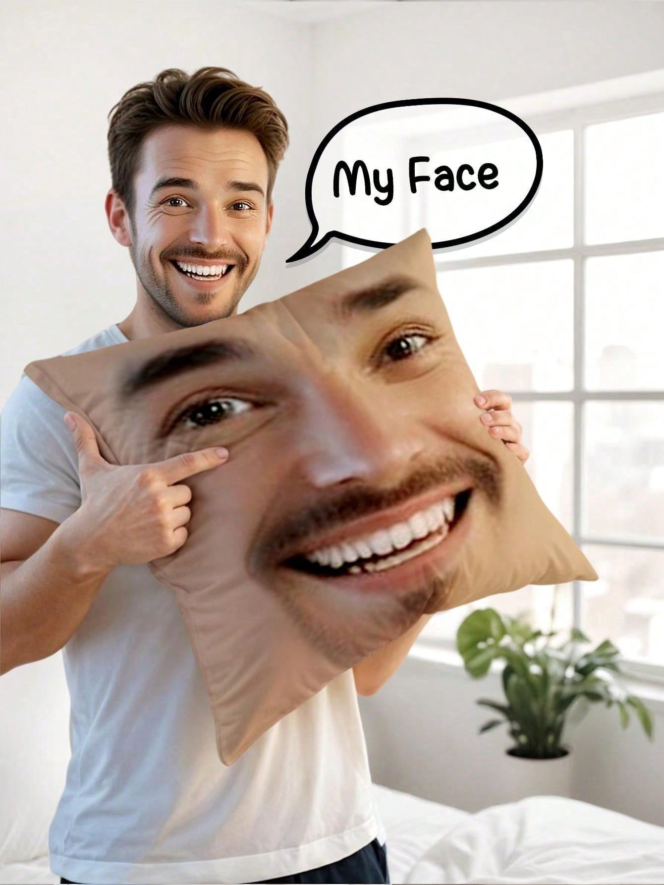1pc Custom Face Square Pillow  - Eve Party recension och pris