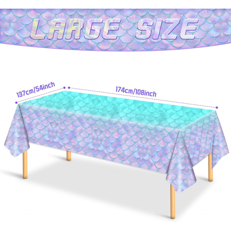 Mermaid Tablecloth -Mermaid Bi - Table Cloth Disposable recension och pris