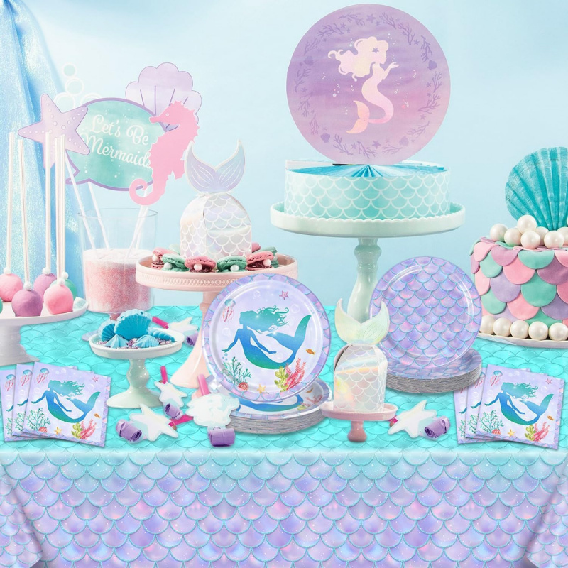 Mermaid Tablecloth -Mermaid Bi - Table Cloth Disposable recension och pris