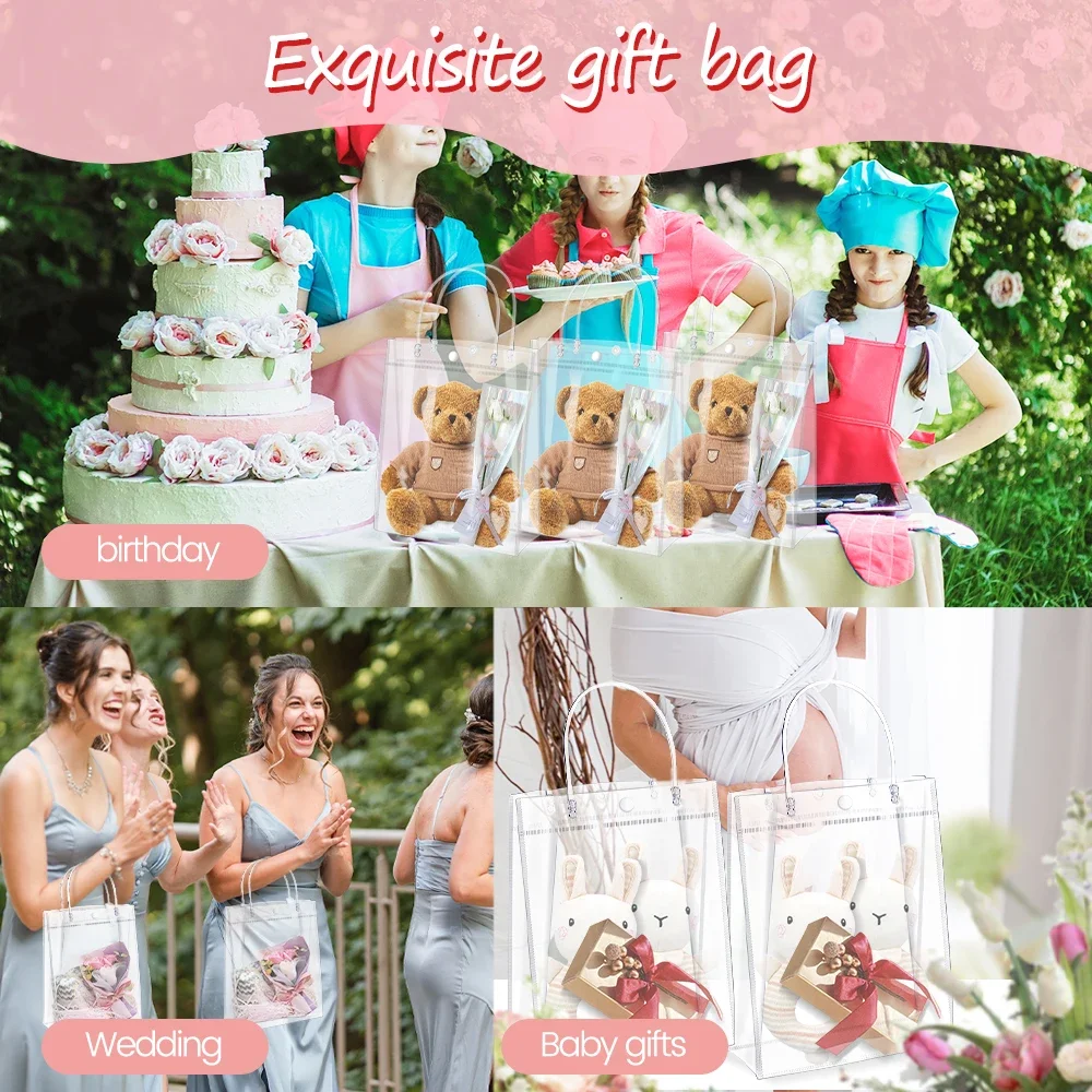 Clear PVC Gift Bags with Handl - Event Party Shop recension och pris