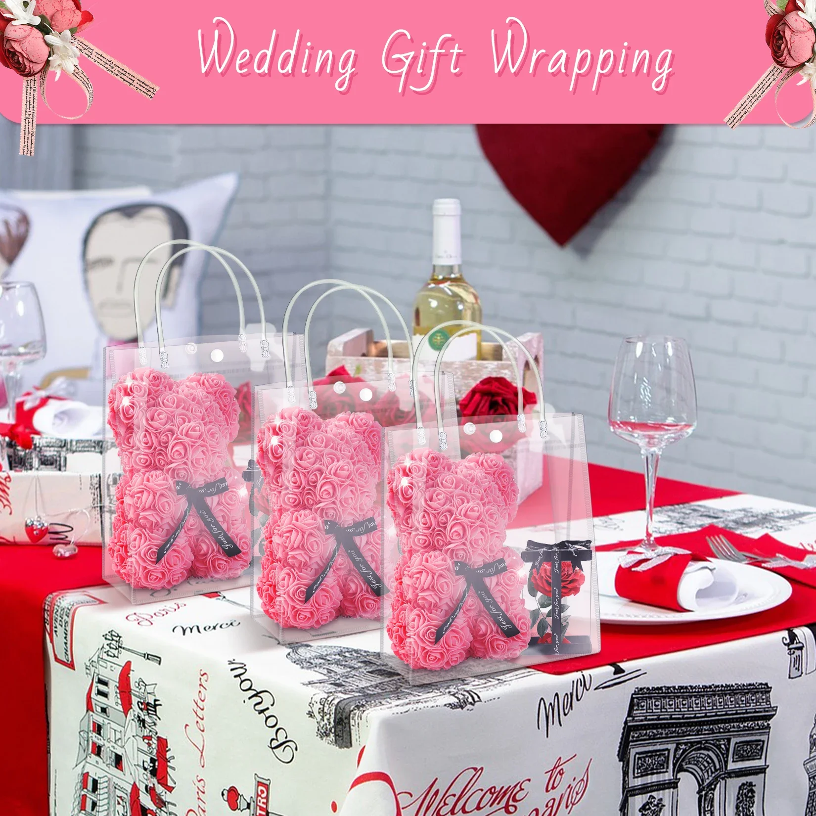 Clear PVC Gift Bags with Handl - Event Party Shop recension och pris