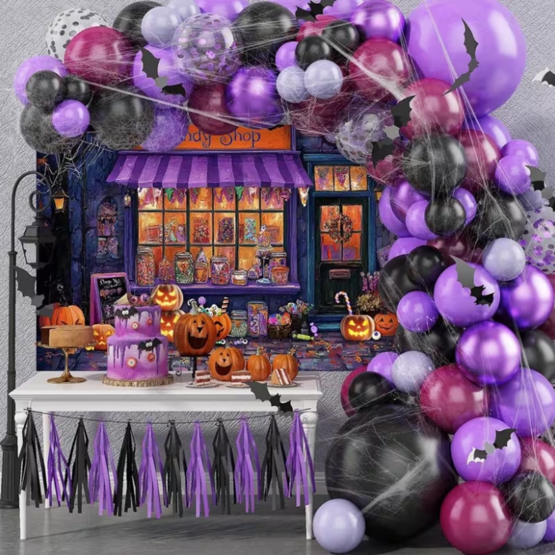 Purple Halloween Shop Theme Pa - Event Party Shop recension och pris