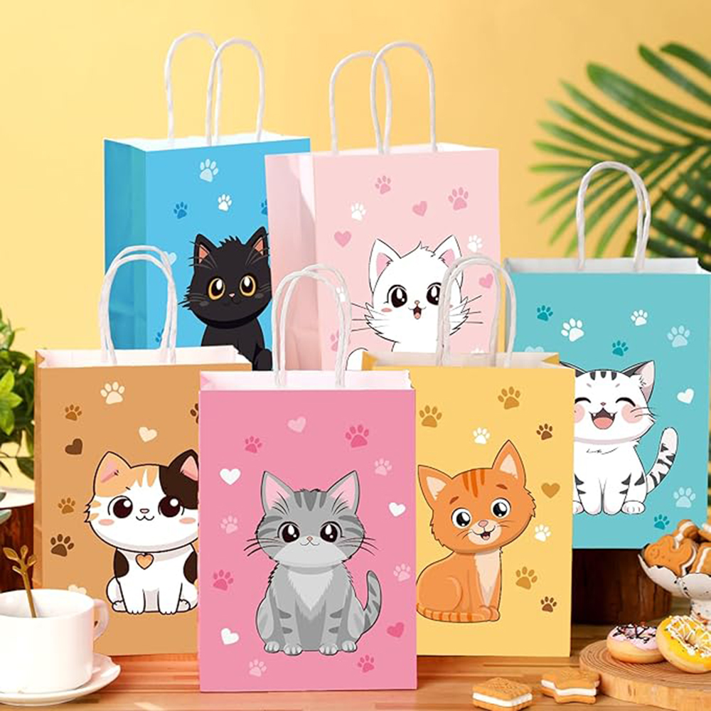 6-48Pcs Colorful Cartoon Cat P - Event Party Shop recension och pris