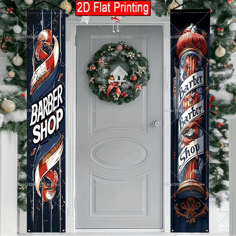 2D Barber Shop Text Logo Door  - Event Party Shop recension och pris