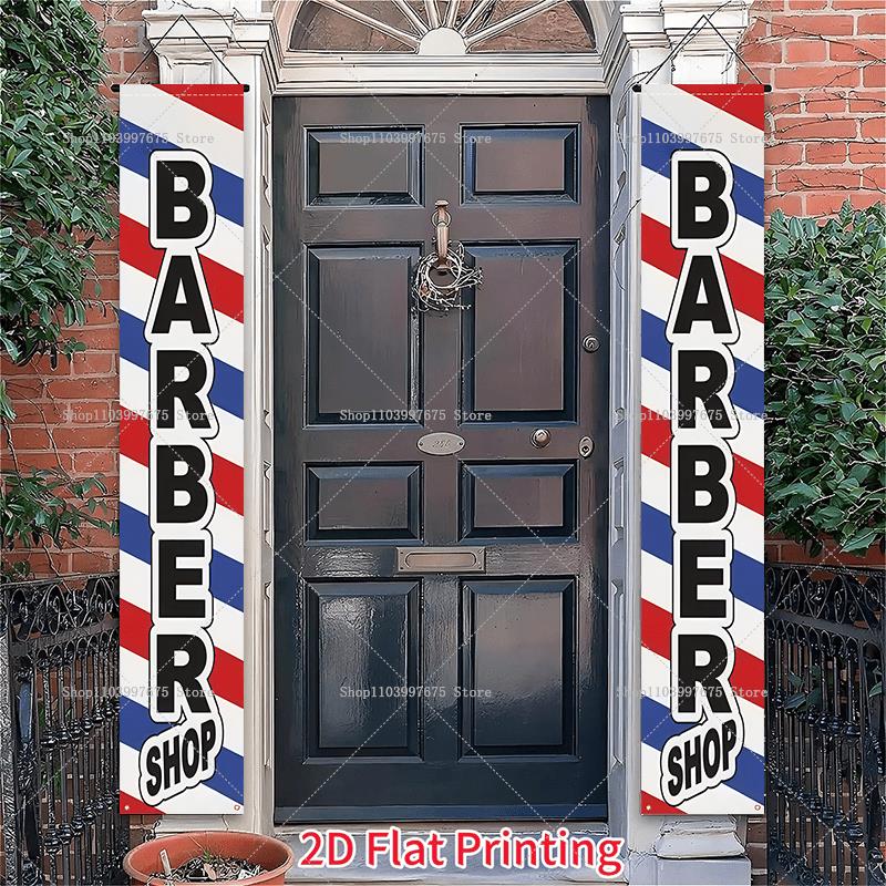2D Barber Shop Text Logo Door  - Event Party Shop recension och pris