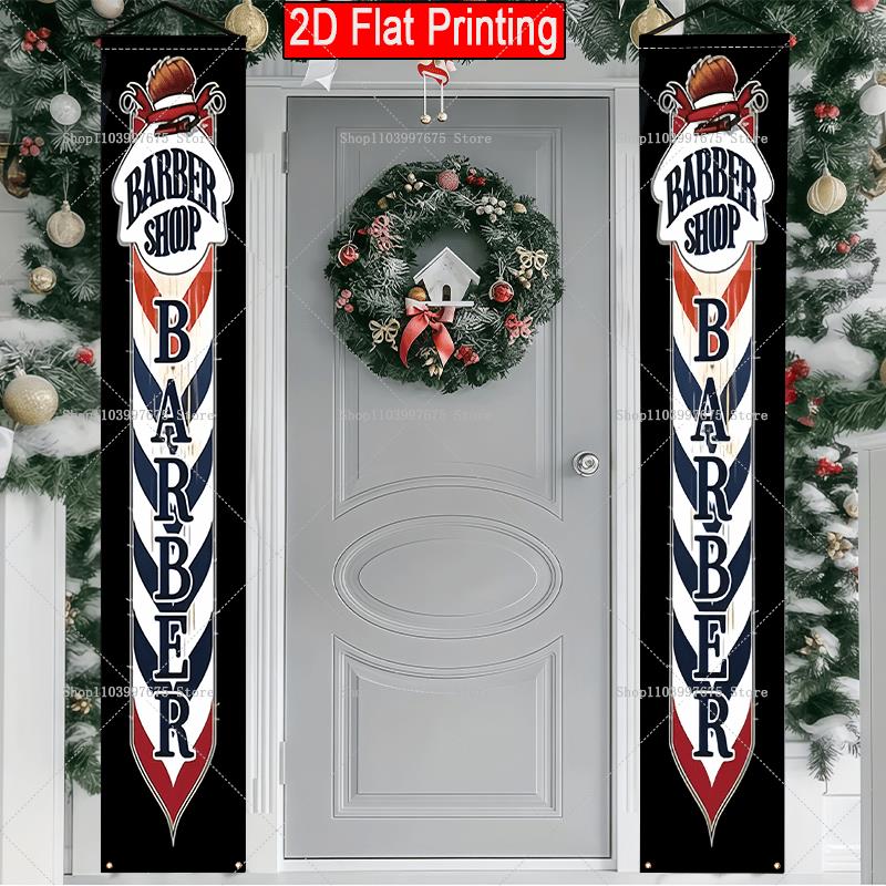 2D Barber Shop Text Logo Door  - Event Party Shop recension och pris