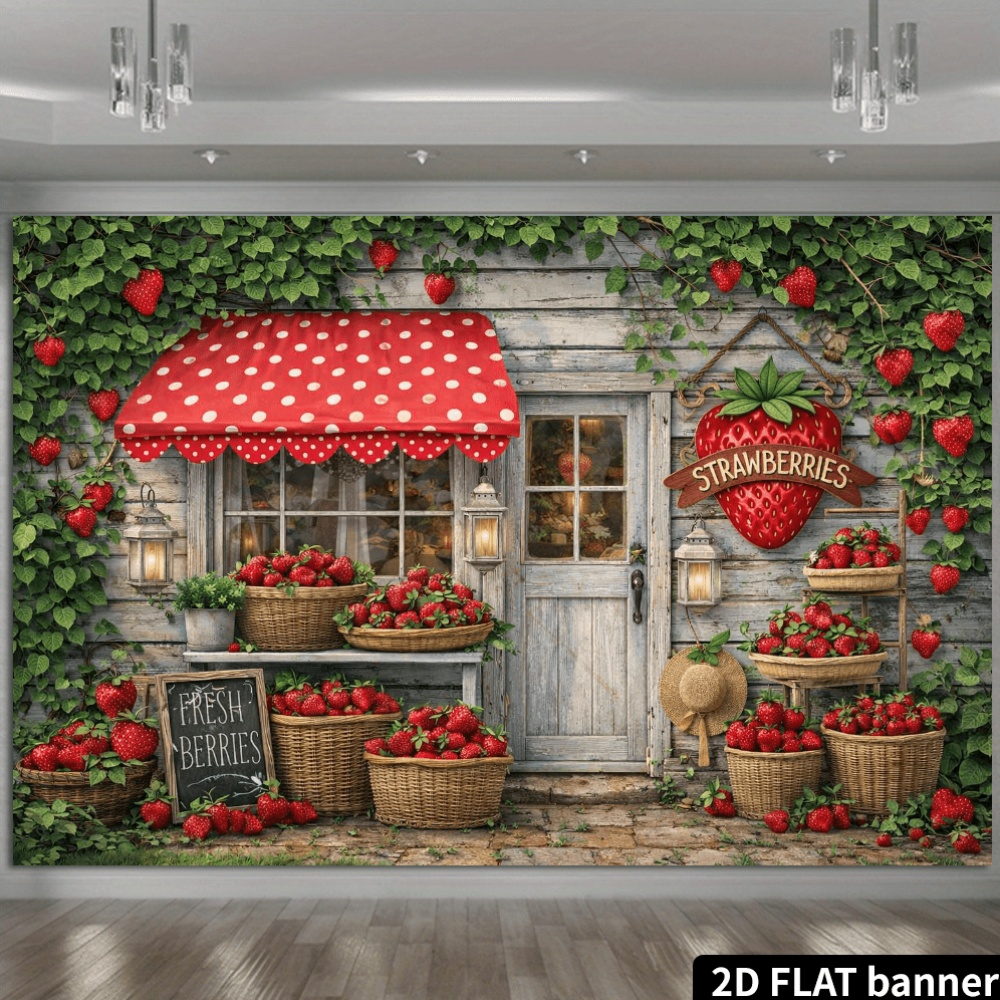 2D Flat Retro Wooden House Str - Event Party Shop recension och pris